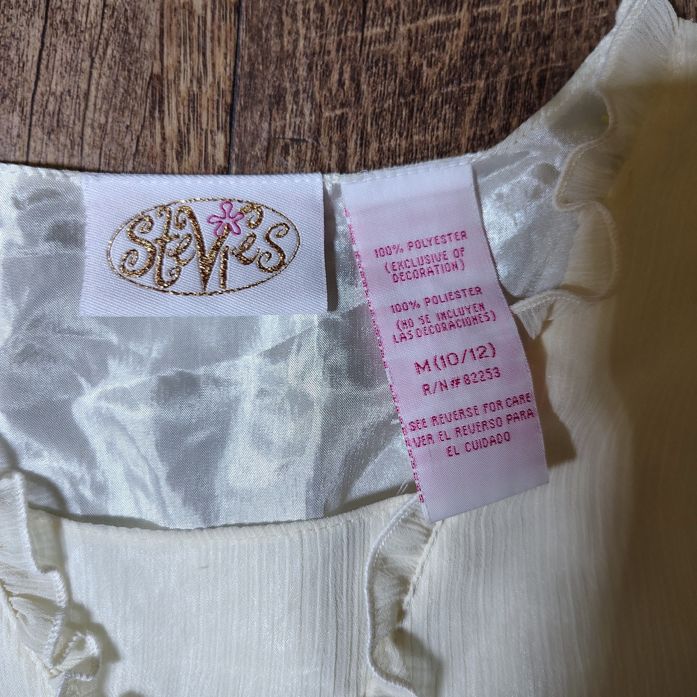 Bohochic Embroidered Fairycore Girls Top Size M 10/12 T61 - Picture 5 of 8